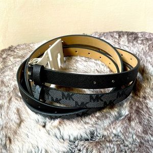 NWT|Michael Kors Women’s Skinny Belt, Set of 2 (L)